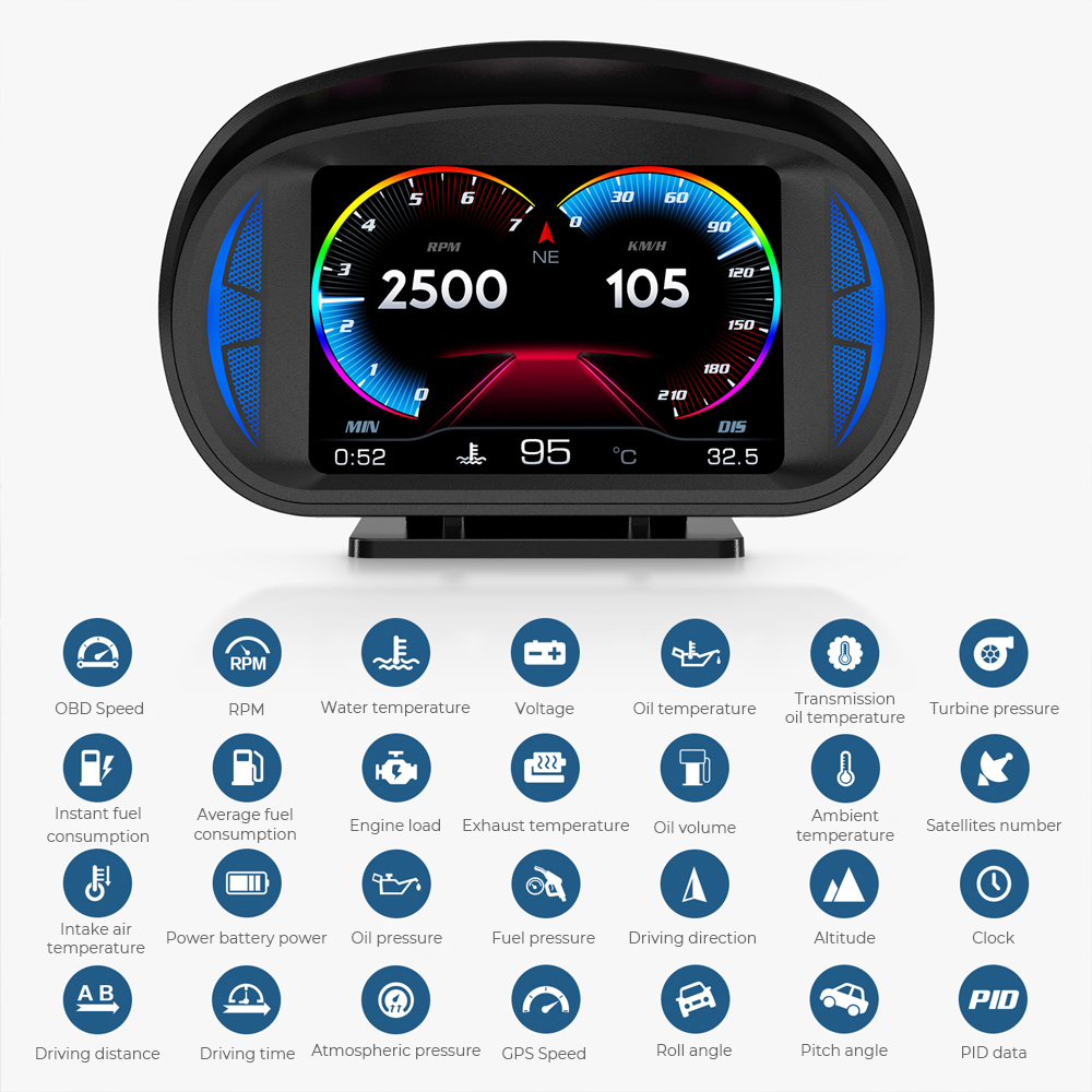 Electronics Gadgets For Car - P2 OBD2 HUD 자동차 헤드업 디스플레이
