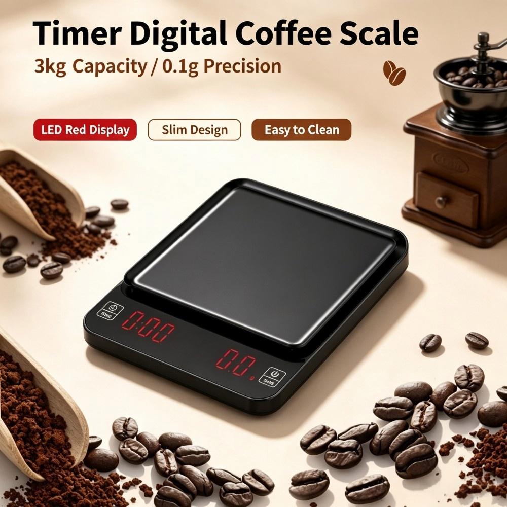 Electronics & Gadgets Starting With C - 3kg/0.1g 고정밀 디지털 커피 저울, LED