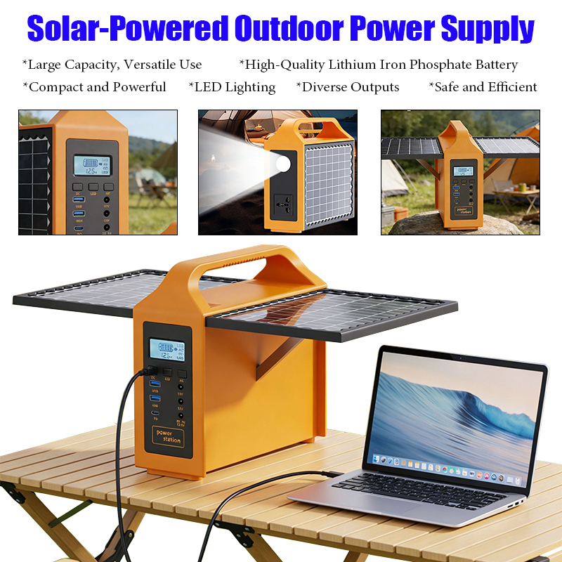Solar Powered Charger - 150W 휴대용 태양광 발전소 LED 조명