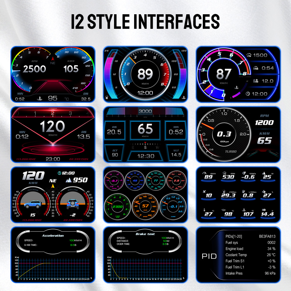 P2 OBD2 HUD 자동차 헤드업 디스플레이 시계,  - Electronics Gadgets For Car 리뷰 및 가격
