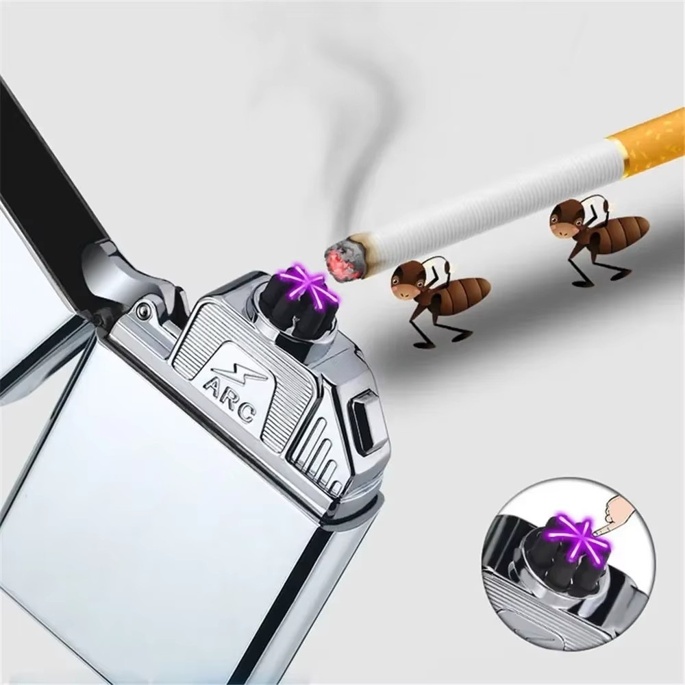 방풍 USB 충전 전자 라이터, 6 아크 라이터, 금속 - Electronics Gadgets For Gift 리뷰 및 가격