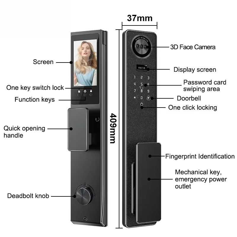 Tuya WiFi 스마트 도어 잠금 장치, 가정용 생체 - Electronics & Gadgets Starting With C 리뷰 및 가격