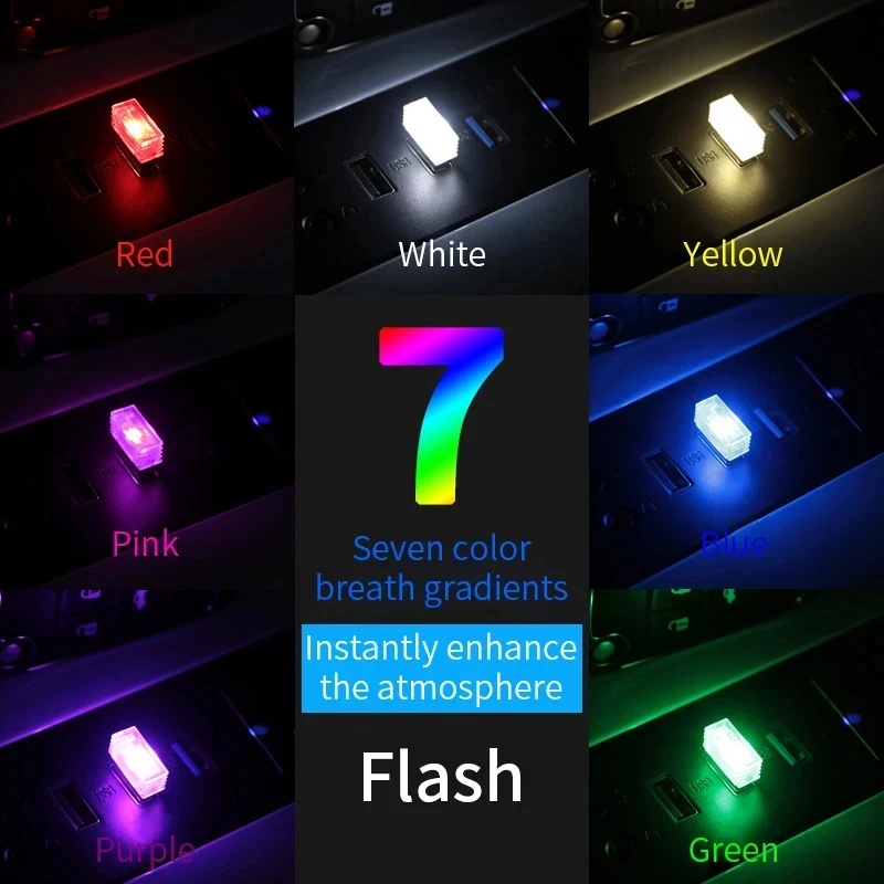 1/4pc 미니 USB LED 자동차 조명 자동차 인테 - Electronics Gadgets For Car 리뷰 및 가격