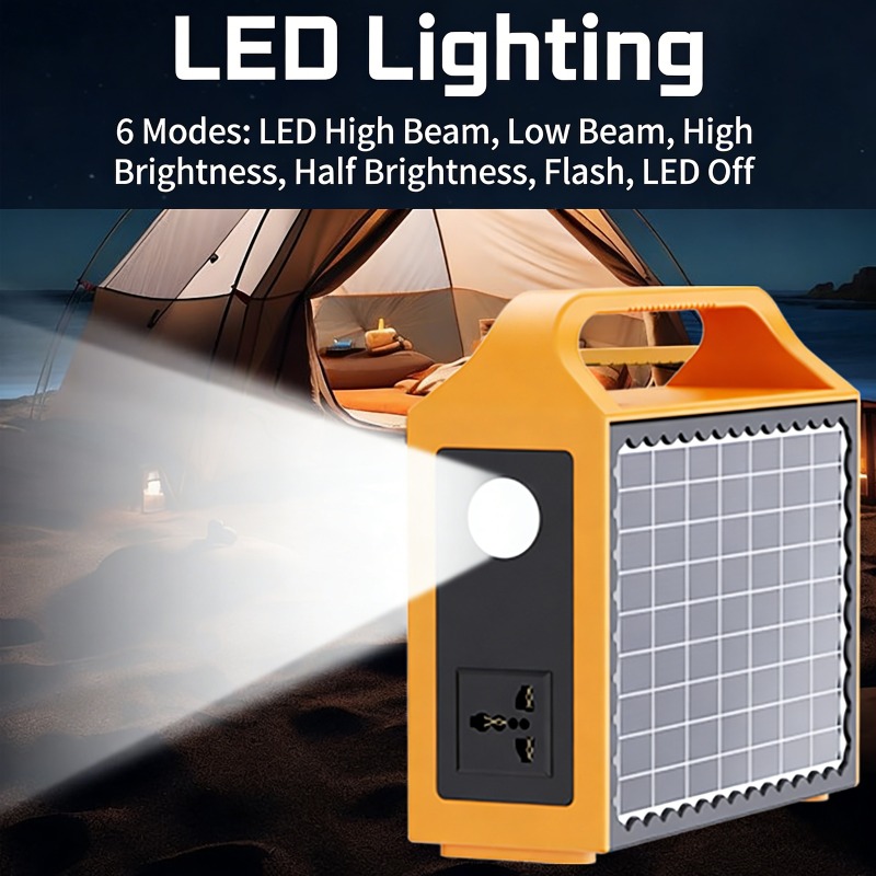 150W 휴대용 태양광 발전소 LED 조명 및 태양광  - Solar Powered Charger 리뷰 및 가격