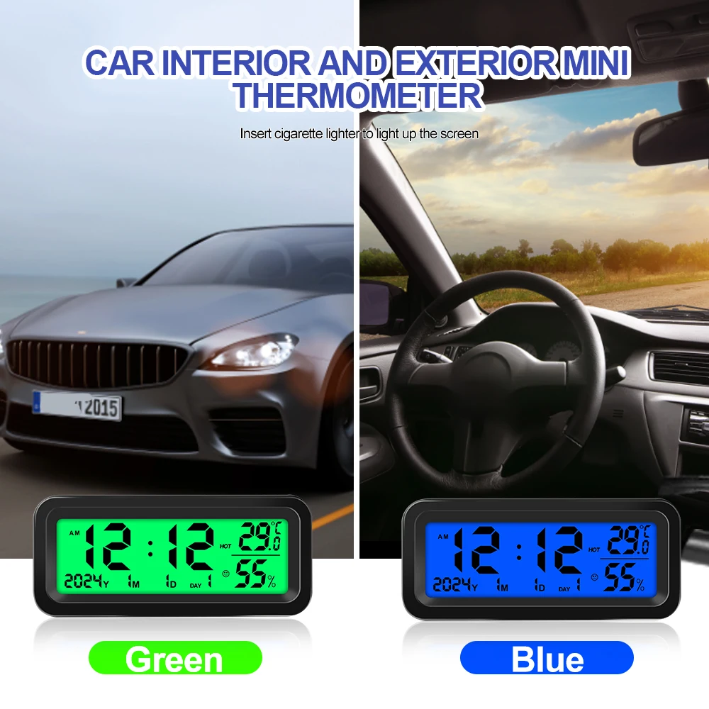 태양열/USB 전원 자동차 대시보드 온도계 LED 디스 - Electronics Gadgets For Car 리뷰 및 가격