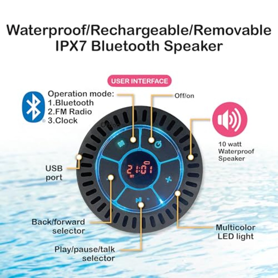 블루투스 IPX7 방수 스피커 컵홀더가 있는 성인용 풍 - Bluetooth Speaker Waterproof 리뷰 및 가격